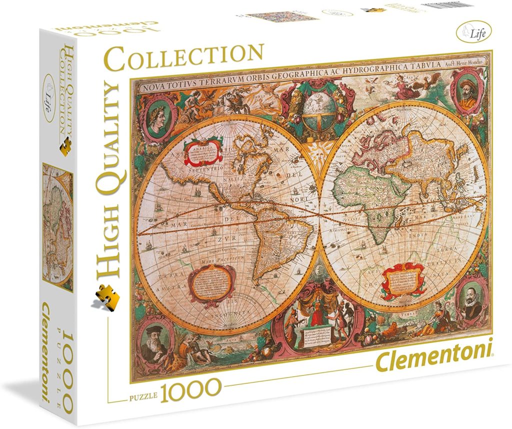 Puzzle Mapa Antiguo collage 1000 piezas para adulto